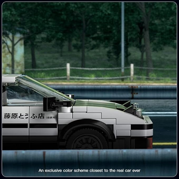 Mould King AE86 Initial D Car Models Building Sets with Display Case, 27013 Collectible Model Car Kits Race Car Building Blocks, Speed Champion Car Building Kits for Adults Kids 8+(399 PCS)