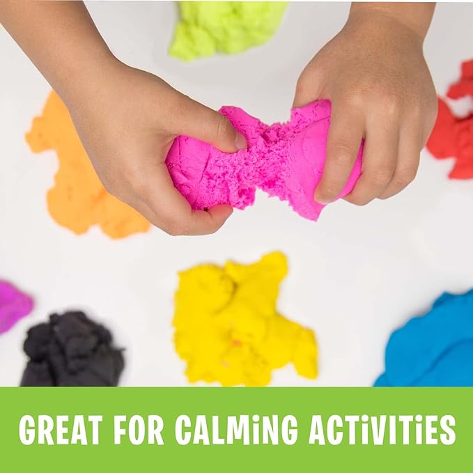 Educational Insights Playfoam Sand 8-Pack, Play Sand Set, 8 Assorted Colors, 6 oz. Each, Sensory Toy for Kids, Elementary Classroom Must Haves, Ages 3+