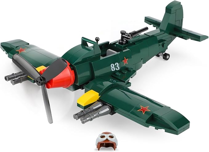 TOY PLAYER II-2 Attacker Aircraft Builiding Set - WW2 Military Airplanes Model, Gift for Boys Age 6 7 8 9 10 11 12 and WW2 Military Set Collectors & Enthusiasts