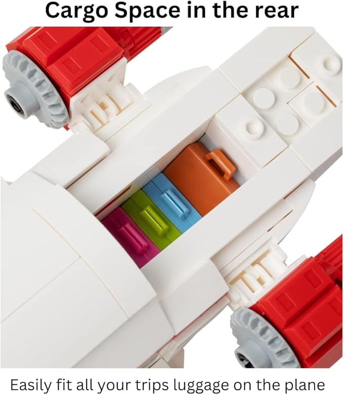 Airplane Building Block Set (633 Pieces). Aviation Series Building Blocks for Kids and Adults