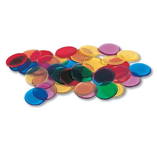 hand2mind Transparent Counters Classroom Kit, Plastic Bingo Chips, Math Bingo Tokens, Math Manipulatives for Preschool, Counters for Kids Math, Childrens Counting Manipulatives (Set of 5,000)