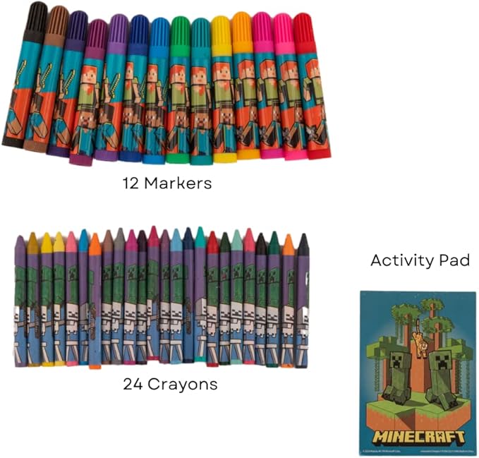 Innovative Designs Minecraft Creative Coloring Canvas Painting and Activity Set for Kids, 1000+ pcs