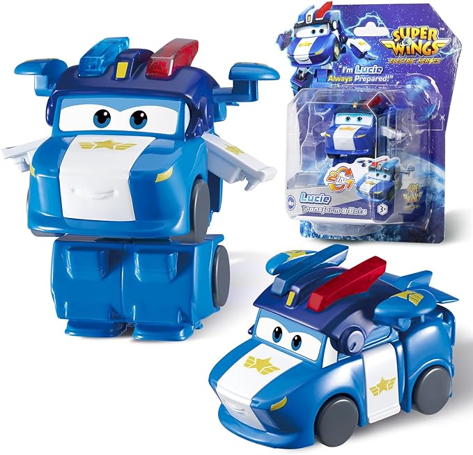 Super Wings Transformer Toys, 2 in Lucie Robot Transformer Action Figures, 2-in-1 Mode Robot Transformer Toys for Boys Girls 4-6 6-8, Fun Plane Toys for Boys Toddlers Kids Age 3 4 5 6 7 8