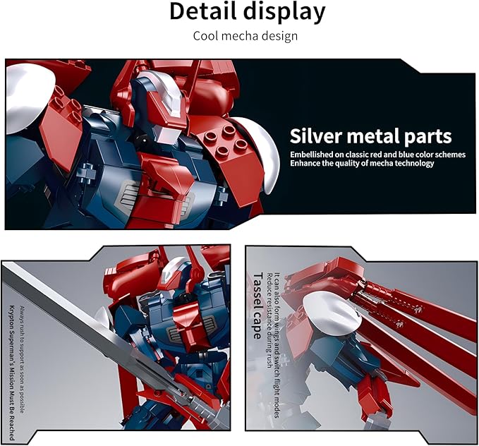 Mech Robot Building Blocks Set Toys Gift for Adults and Kids Boys(538Pcs)