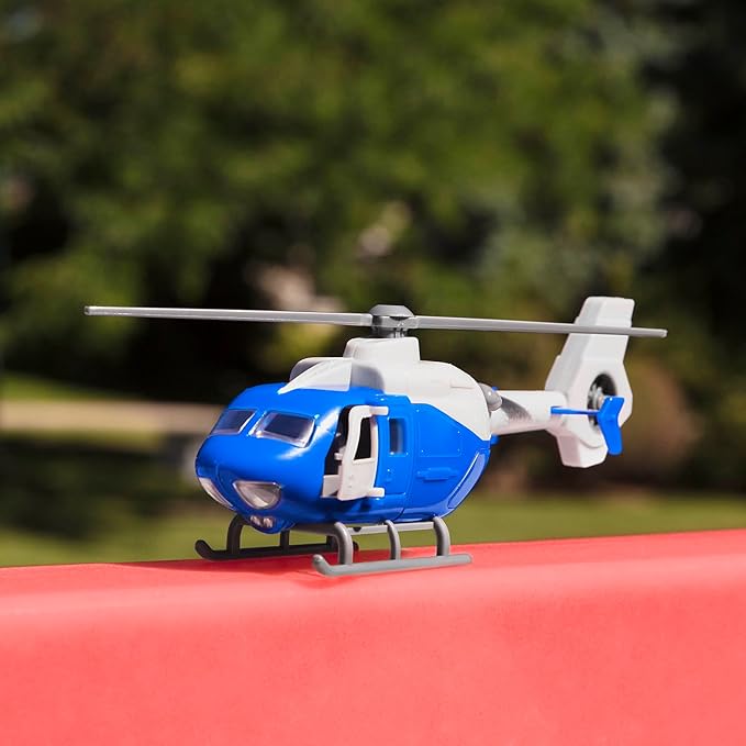 Driven by Battat – Micro 1:24 Scale – Helicopter Toy with Lights and Sound – Open-able Doors – Rescue Helicopter for Kids Age 3+