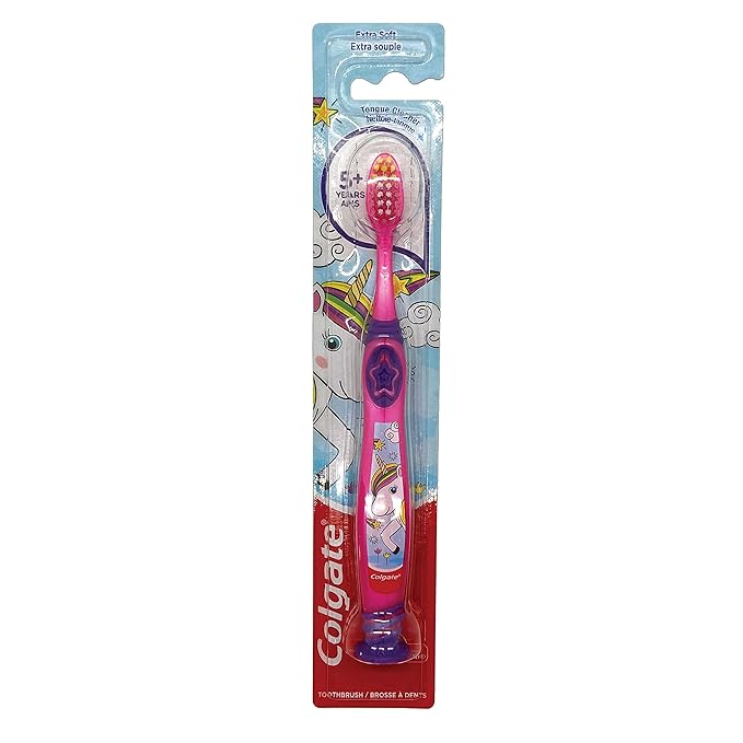 Colgate Kids Unicorn Toothbrush, Extra Soft for Children 5+ Years Old - Pack of 6