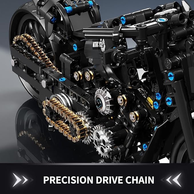 RiceBlock Motorcycle Toys Building Blocks Set, 1:8 Scale Model Gift, Suitable for Motorcycle Models for Boys Age 8-12, 575 Pieces