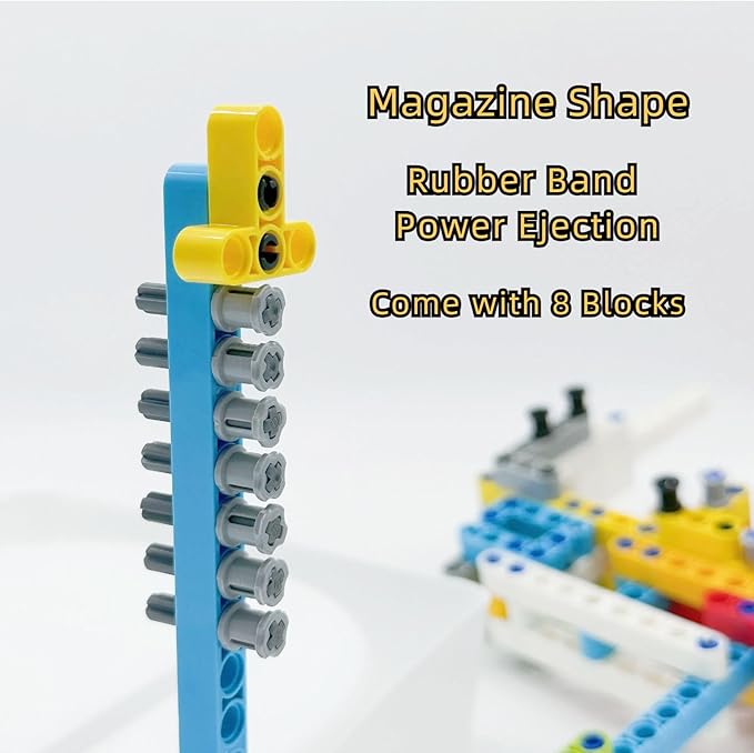 Toy Gun Building Blocks Blaster Assembly Toy Erector Sets Mini Gun Model Kit Construction Set, DIY Nerf Gun Blasting Splicing Brick for Kids Ages 6+ Building Toy for Boys and Girls (HMG120)