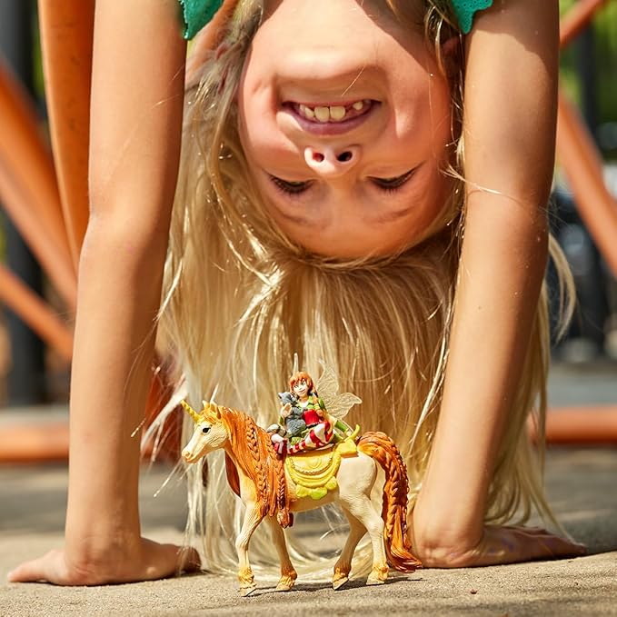 Schleich Bayala Fairy Marween Doll with Glitter Unicorn Figurine 3pc. Playset - Featuring Magical Marween and Unicorn Figure for Fun and Imaginative Play for Boys and Girls, Gift for Kids Ages 5+