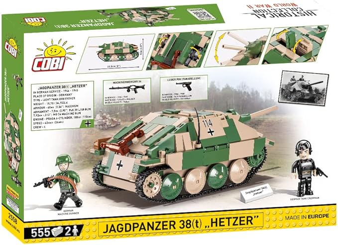 Cobi toys 555 Pcs Hc WWII /2558/ Jagdpanzer 38 (Hetzer)