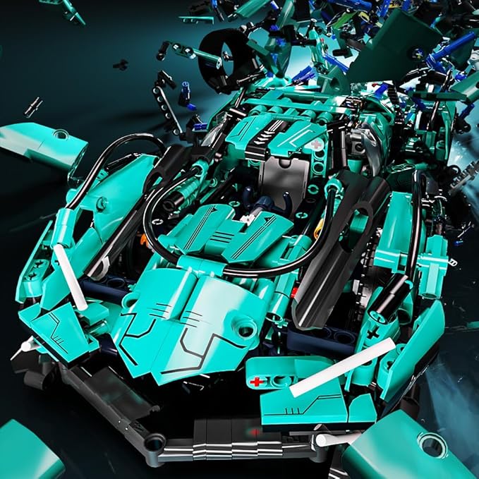 Mesiondy 1:14 MOC Sports Car Building Blocks Toys Boys or Adults Kits， Building Set Raceing Car Model,Cars for Boys Age 12-16 8-14，(1039 Pieces)