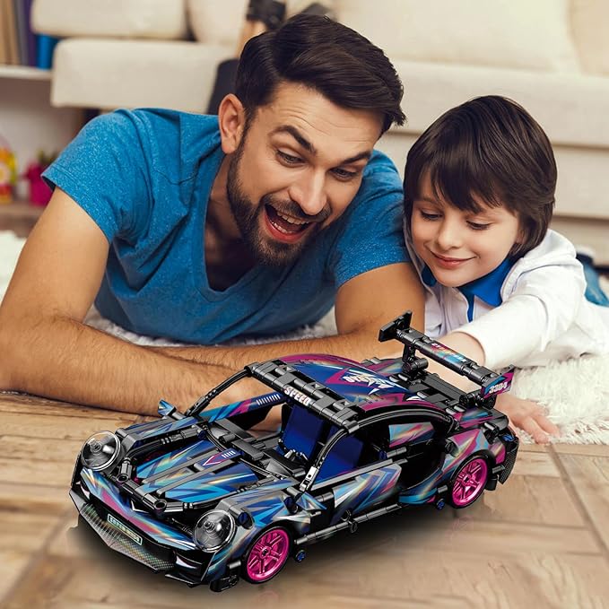 545 Piece Sports Car Model Building Kit for Kids,Teens and Adults,MOC 1:18 Racing Pull Back Car Model Building Set,STEM Educational Building Toy Car,Christmas Birthday Gift for Boy Girl Age 6+