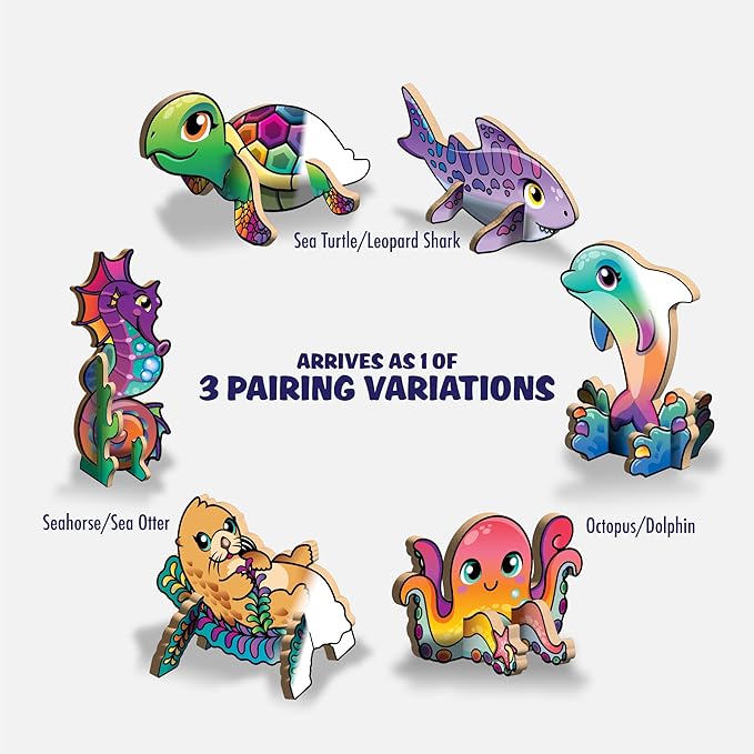 Magic Paint with Water - Mess Free Coloring for Toddlers - Toddler Travel Essential and Mess Free Painting Set - Toys and Gifts for Kids, All Craft Supplies Included (Sea'Sational)