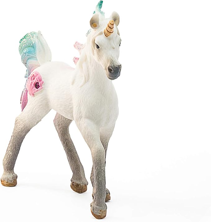 Schleich bayala, Unicorn Toys for Girls and Boys, Sea Unicorn Baby with Gems, Blue and Pink
