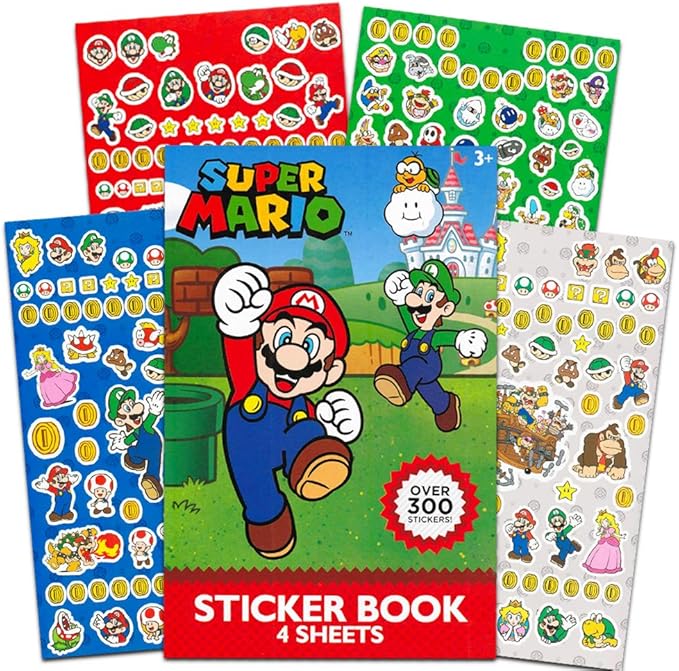Nintendo Super Mario Stickers Party Favor Packs ~ Over 600 Stickers