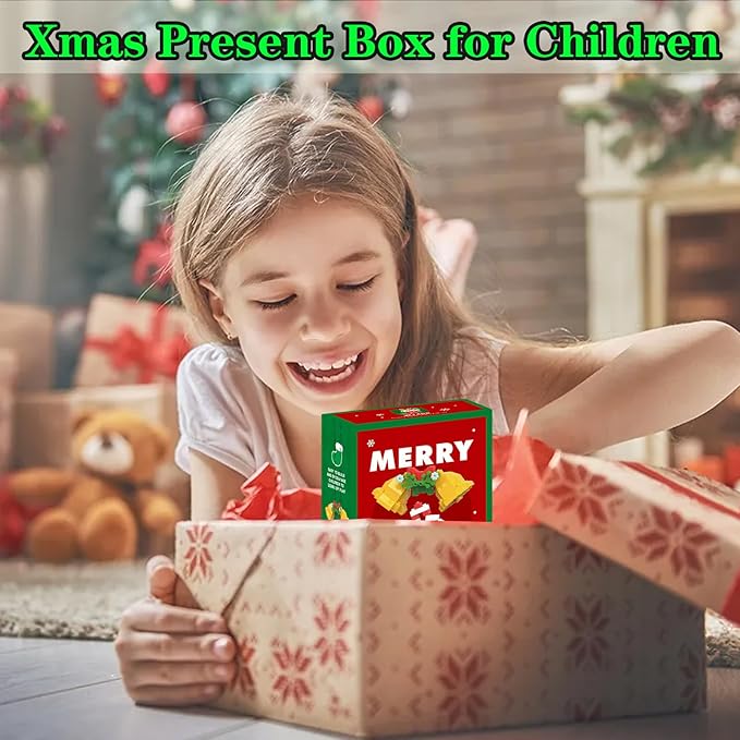 Christmas Bells and Boot Building Blocks Set Compatible with Lego Advent Calendar 2024 Stacking New Toys Holiday Present Box New Year Xmas Gifts for Kids for Boys & Girls and Adults
