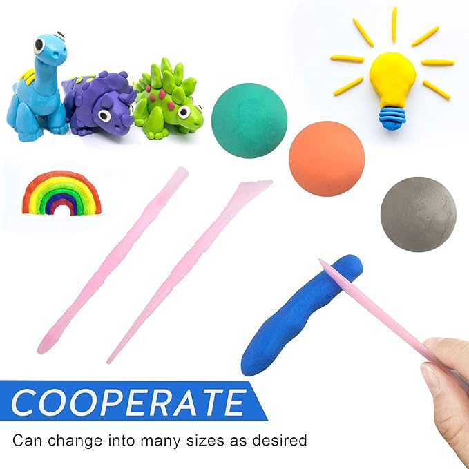 Modeling Clay Kit,DIY Creative Air Dry Clay for Kids,36Colors Ultra Light Magic Clays,with Tools,Fruit Models,Animal Accessories for Art Crafts,Non-Toxic,Non-Stick,Ideal Clay Kits Gift for Girls Boys