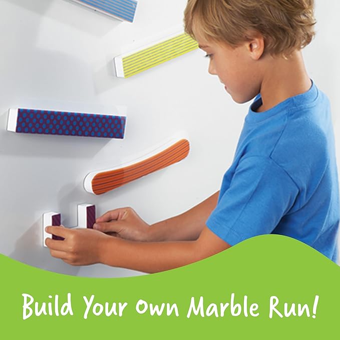 Learning Resources Tumble Trax Magnetic Marble Run, STEM Toy, 28 Piece Set, Ages 5+