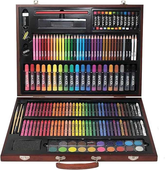 Art 101 USA Art 101 173-Piece Wood Art Set,Mulit Colored,173 Piece Set,53173MB