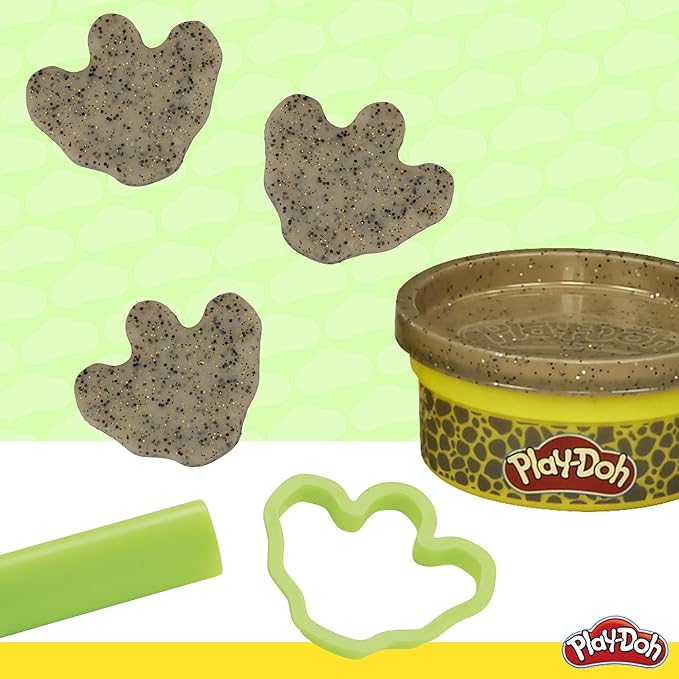 Play-Doh Dinosaur Theme 13-Pack of Non-Toxic Modeling Compound with 2 Cutter Shapes, 2 Roller Tools, and Scissors (Amazon Exclusive)