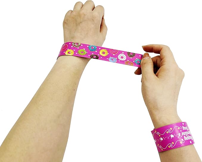 Valentine Slap Bracelets for Kids Valentines Day Slap Bracelets Bulk for Boys and Girls Holiday Slap Bracelet Party Favors Supplies Classroom Prizes Exchanging Gifts (48)