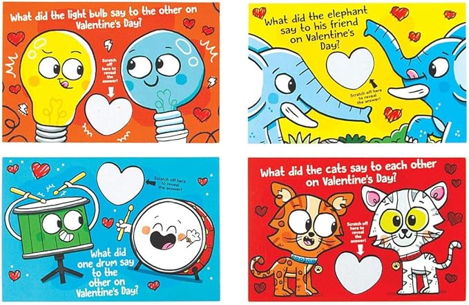 Playhouse Silly Joke Scratch-Off 28 Card Super Valentine Exchange Pack for Kids