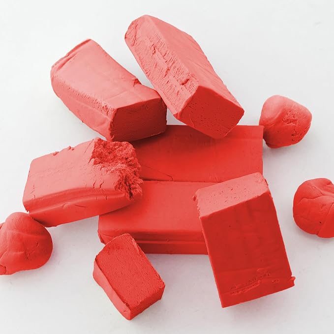 BAZIC Modeling Clay Red Color 1 LB, Light Dough Art Craft, Non Toxic Gift for Artist Kids Toddler Boys Girls, Bulk for Classroom, 24-Pack