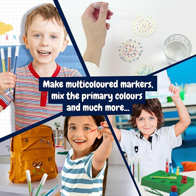Science4you Marker Maker for Kids - Make Your Own Washable and Scented Markers for Kids, Marker Set with 12 Activities + 65 Contents, Stem Toys, Games, Gifts for 6+ Year Old Boys and Girls…