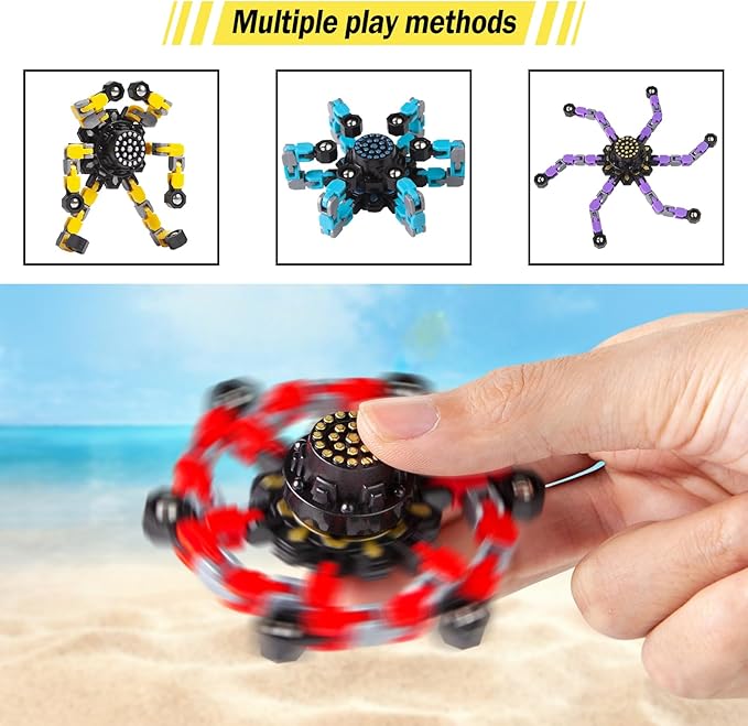 Valentines Dday Stcoking Stuffer Gifts Fidget Spinners for Kids and Adults Stress Relief Sensory Fidget Toys for Boys and Girls Fingertip Gyros for ADHD Autism for Kids 2 Pcs