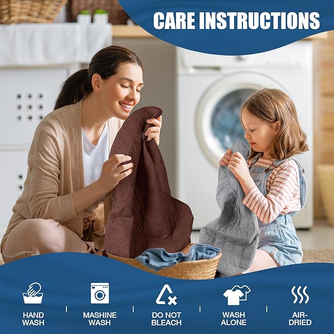 TAOCOCO 100% Waterproof Recliner Covers, Recliner Sofa Covers with Leg Straps, Reversible Recliner Couch Cover for Reclining Chair, Washable Couch Protector for Pets Kids(1 Seater 22", Coffee)