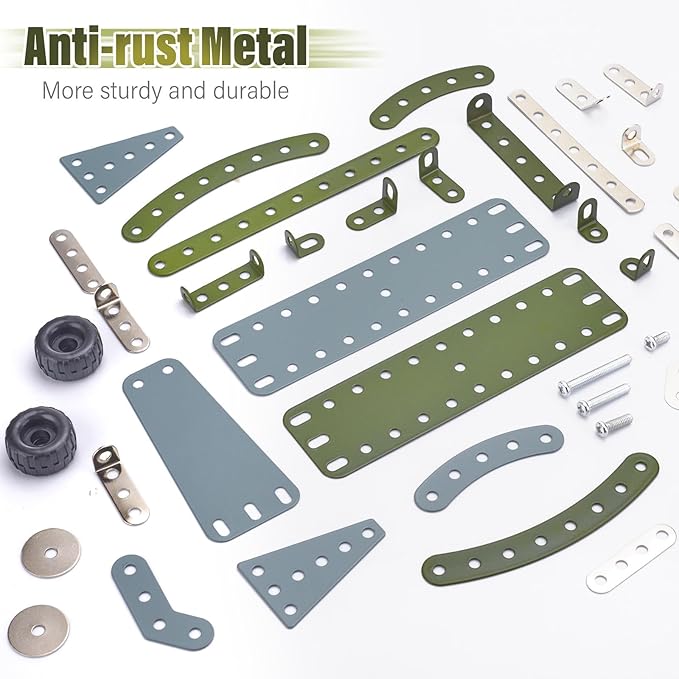 LILCRUIBAO STEM Projects for Kids Ages 8-12 12-16, 258 Pieces Erector Sets Airplane Model kit, Model Aircraft Metal Building Toys Birthday Christmas Gifts for 10-14 Year Old and Up Boys Girls Adults