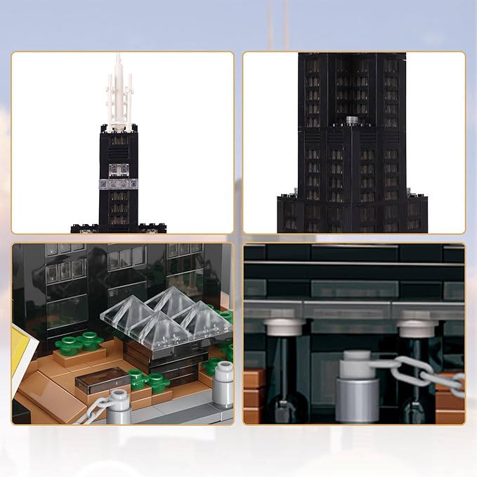Oichy Willis Tower Model Building Kits, World Famous Architectural Building Blocks Set, Collection Willis Tower Toys Gifts Set for Adults and Kids(1241 PCS)