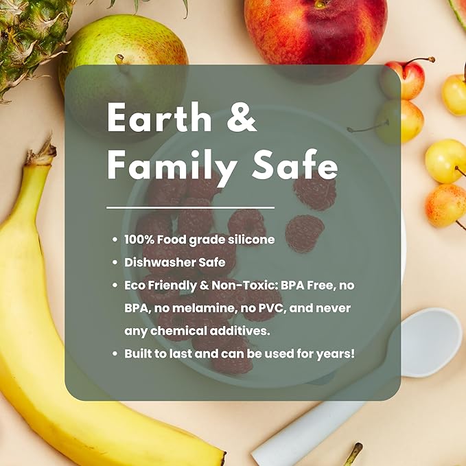 Miniware Silicone Baby Spoon for Training - BPA Free Baby Utensils - Baby Spoons Self Feeding 6 Months | 100% Food Grade Silicone - Modern & Dishwasher Safe Toddler Spoons (Grey and Cotton Candy)