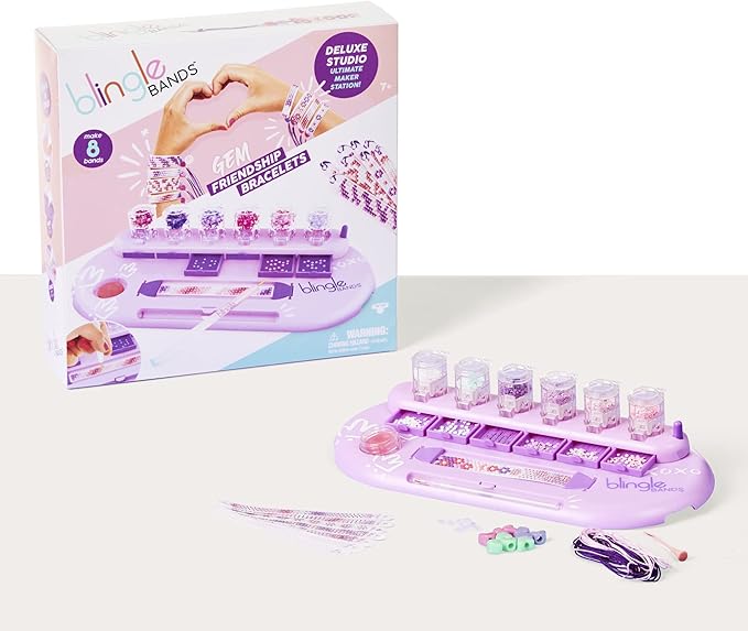 DIY Gem Friendship Bracelet, 8 Band Deluxe Studio - Arts & Craft Activity for Ages 7 and Up