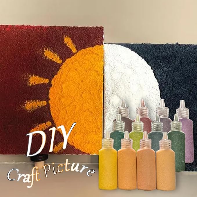 Jdhhjgg 40Colors Art Sand,DIY Arts and Crafts Kit,Scenic Sand Kits for Kid's Painting,DIY Drawing,Wedding Decoration,Vase Glass Sand,Halloween Day Supplies,Party Favors Gifts,1.25oz Bottle