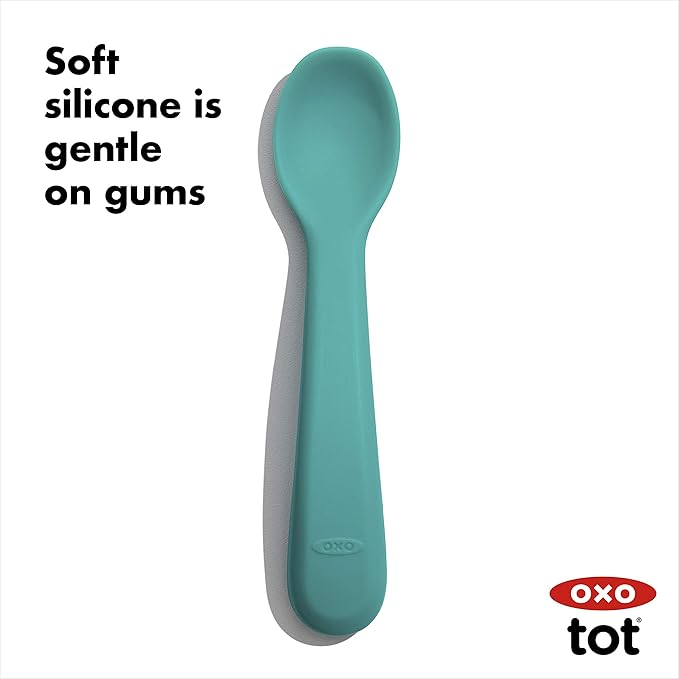 OXO Tot Silicone Spoon Set Teal
