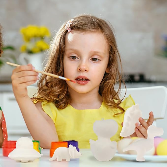 Anboor DIY Squishies Painting Kit Pack for Kids,8pcs Cute Animal Dinosaurs Paintable Slow Rise Squishies Making Kit for Boy & Girl,Make Your Own Squeeze Painting Kit Art Craft DIY Kit for Age 6+