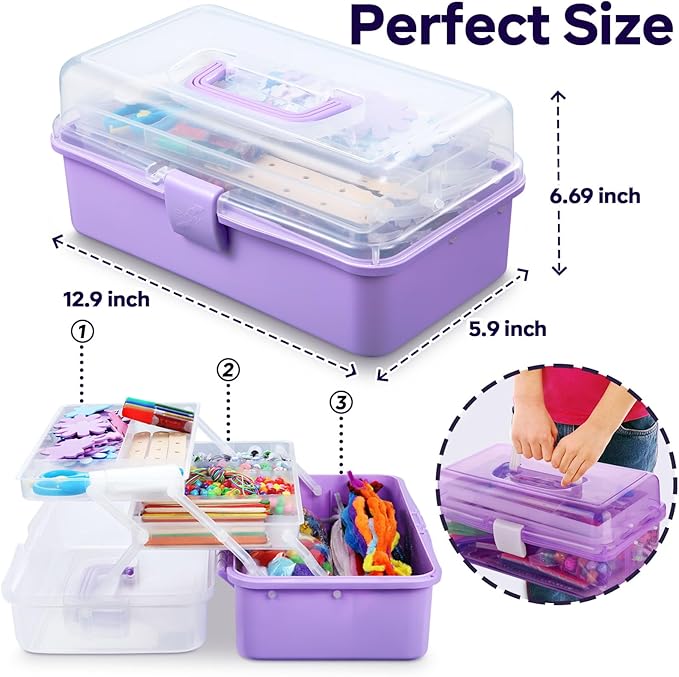 FUNZBO Arts and Crafts Supplies for Kids - Crafts for Girls with Pipe Cleaners, Construction Paper, Pom poms & Googly Eyes, Crafts for Kids Ages 4-8, School Craft Projects, Gifts for Girls