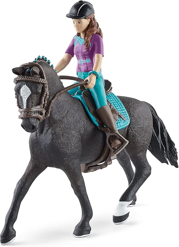 Schleich Horse Club — Lisa & Storm 10 Piece Horse Club Play Set with Rider and Hanoverian Gelding, Horse Gifts for Girls and Boys Ages 5+