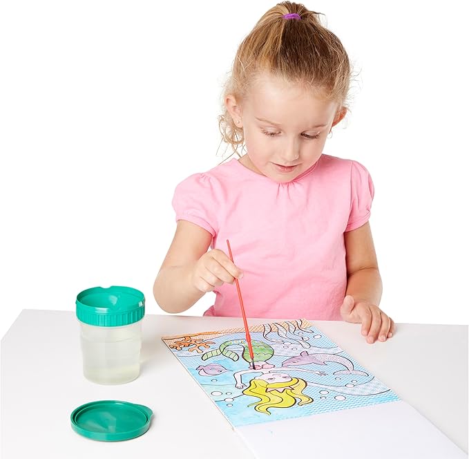 Melissa & Doug My First Paint With Water Art Pad - Cheerleaders, Flowers, Fairies, and More (24 Pages)