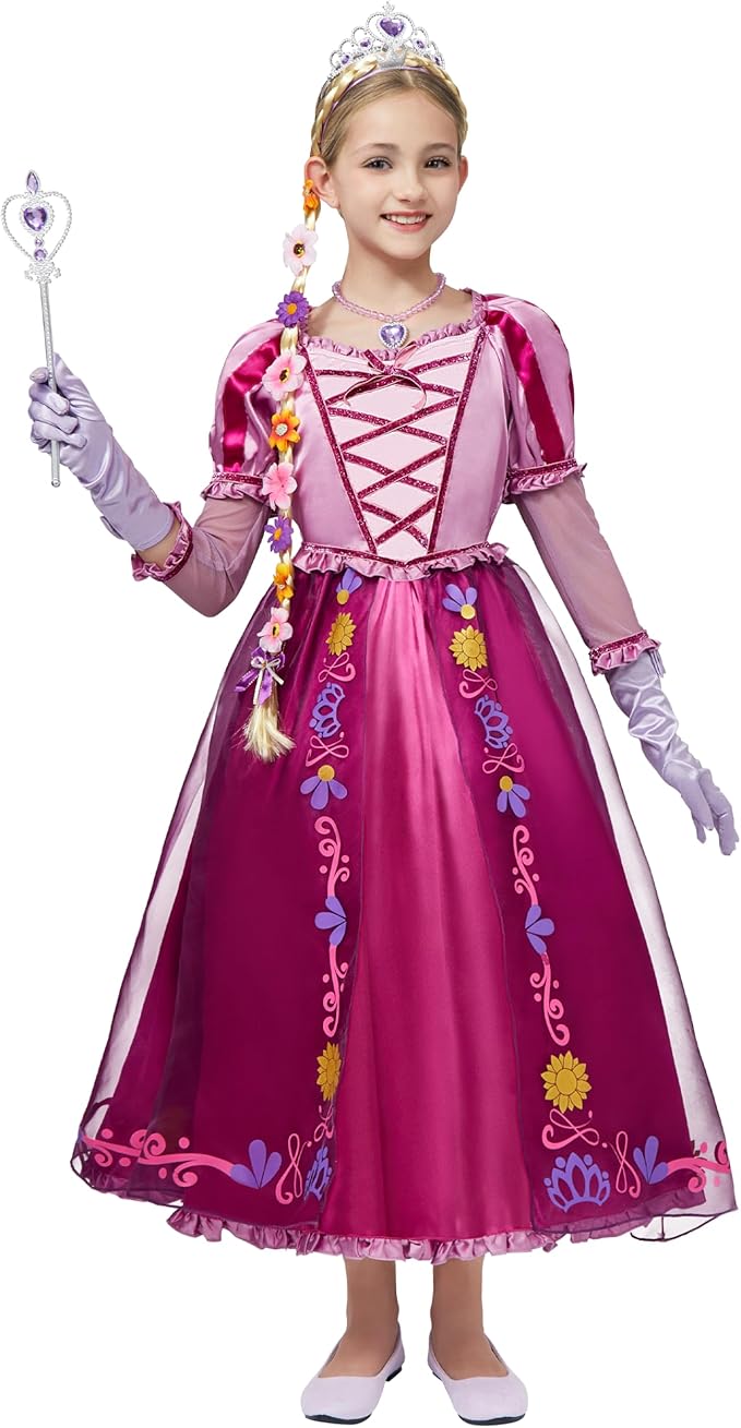 Spooktacular Creations Halloween Girl Princess Costume, Light Purple Princess Dress, Puff Sleeve Dress for Toddler Roleplay