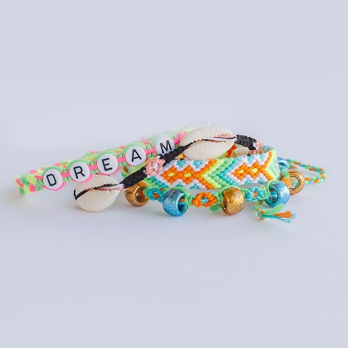 Choose Friendship, My Friendship Bracelet Maker Ultimate Expansion Pack, 120 Pre-cut Threads and 225 Beads, Makes 24-48 Bracelets