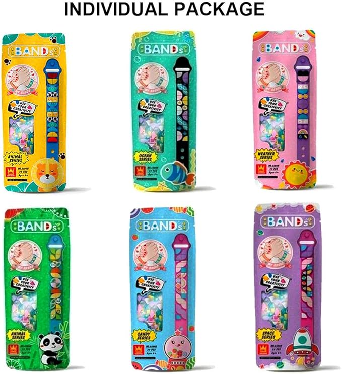 SIENON Bracelets 6PCS, Kids Building Blocks Dots Bracelets, DIY Creative Craft Bracelet Making Kit for Kids, Friendship Bracelets, Dots Construction Toys Kit for Birthday Holiday Gift for Girls Boys