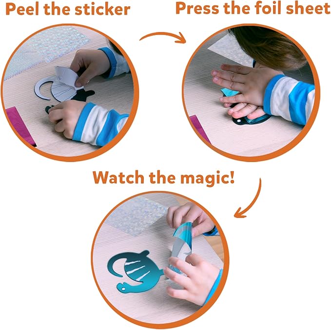 Skillmatics Art & Craft Activity - Foil Fun Dinosaurs, No Mess Art for Kids, Craft Kits & Supplies, DIY Creative Activity, Gifts for Boys & Girls Ages 4, 5, 6, 7, 8, 9, Travel Toys