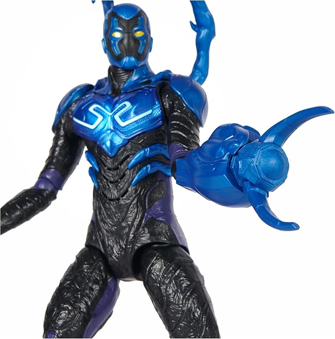 DC Comics, Battle-Mode Blue Beetle Action Figure, 12-inch, Lights & Sounds, Easy to Pose, Movie Superhero Kids Toys for Boys & Girls, Ages 4+
