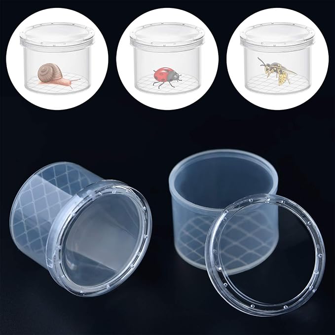 Coopay 20 Pieces Bug Viewer Critter Insect Cage Magnifying Insect Box Bug Magnifier Container Bug Catcher Cage, Science Nature Exploration Tools