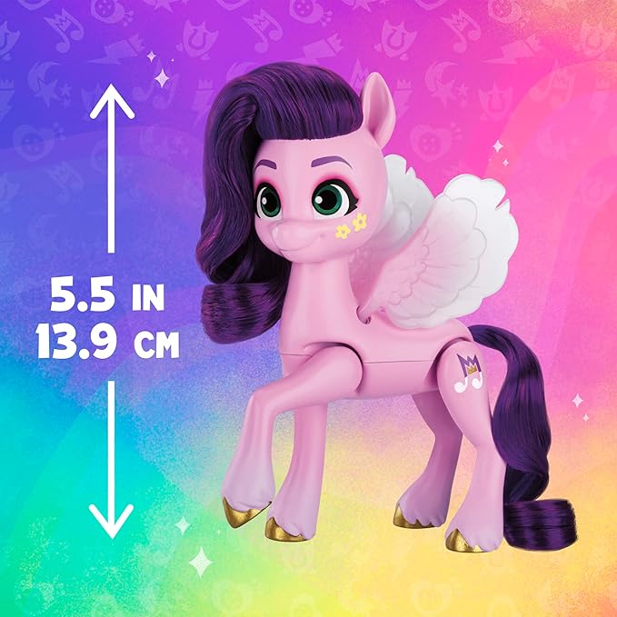 My Little Pony Toys Princess Pipp Petals Style of The Day, 5-Inch Hair Styling Dolls, Toys for 5 Year Old Girls and Boys
