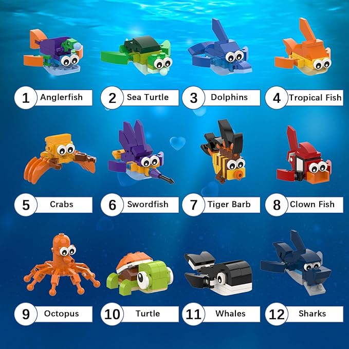 Tenhorses Party Favors for Kids Building Set, 26 Pack Animals Building Block Toys Valentines Classroom Prizes Goodie Bags, Easter Basket Stuffers Christmas Birthday Gift for Kids 8-12 (803PCS)