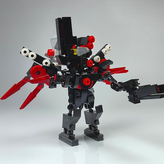 Skibid Toilet Building Block Set, Mini Titan Speaker with Axe Skibid Building Brick for Adults Fans 194PCS Blocks