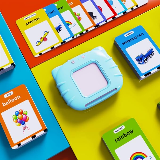 Lapare Audible Learning Toy with Music for Toddler Age 1 2 3 4 5, 520 Sight Words Talking Flash Cards Toy for Girls to Learn Alphabet Number Color Shapes and More
